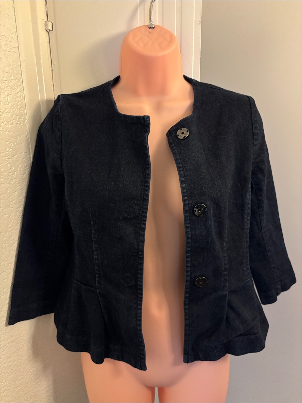 Banana Republic Denim Peplum Blazer Jacket